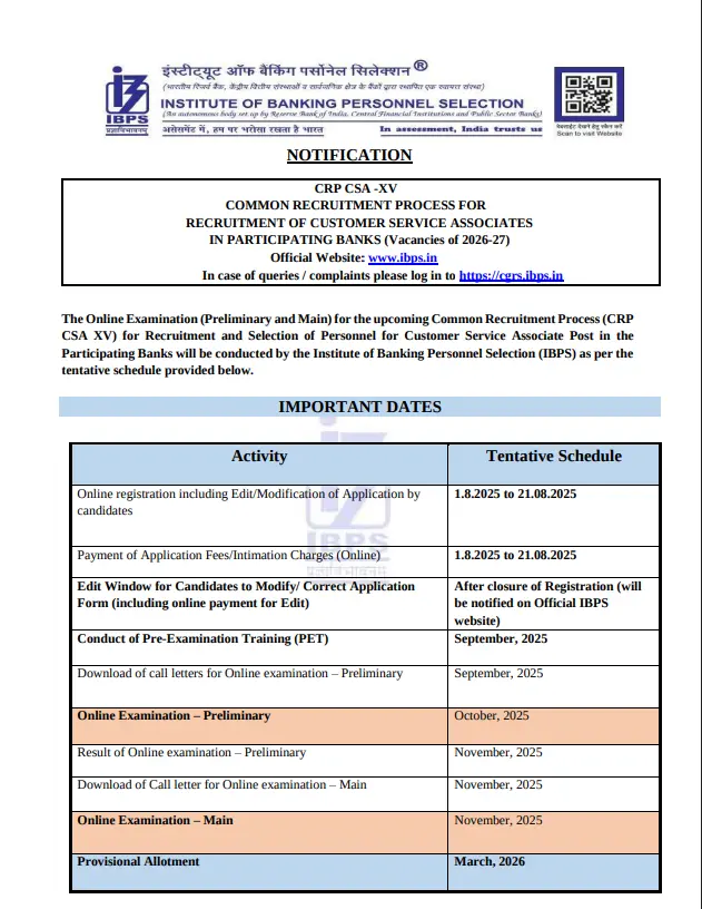 IBPS RRB Gramin Bank Recruitment 2026 IBPS RRB Gramin Bank Vacancy 2026