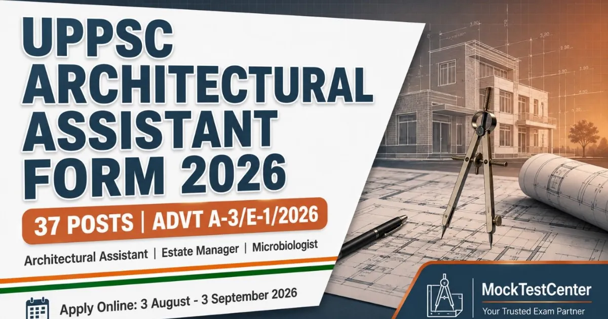 UPPSC Architectural Assistant Form 2026: 37 Post