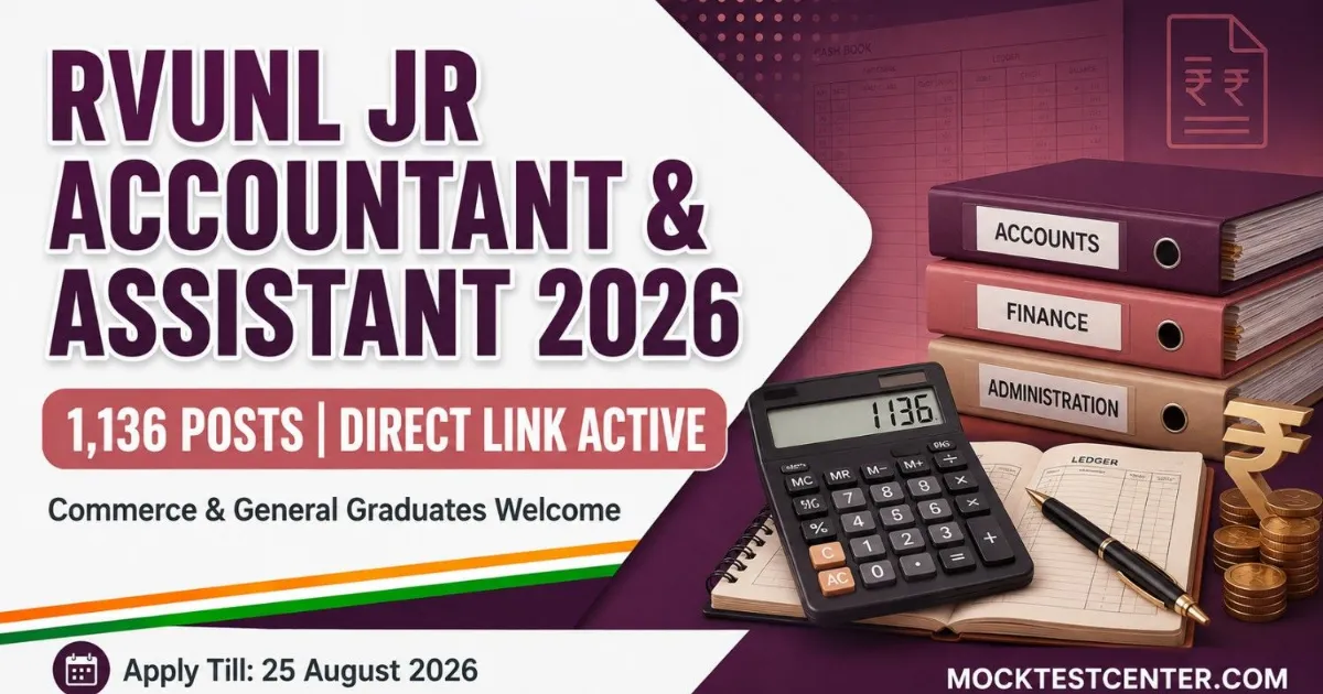 RVUNL Jr Accountant & Assistant Apply Online 2026