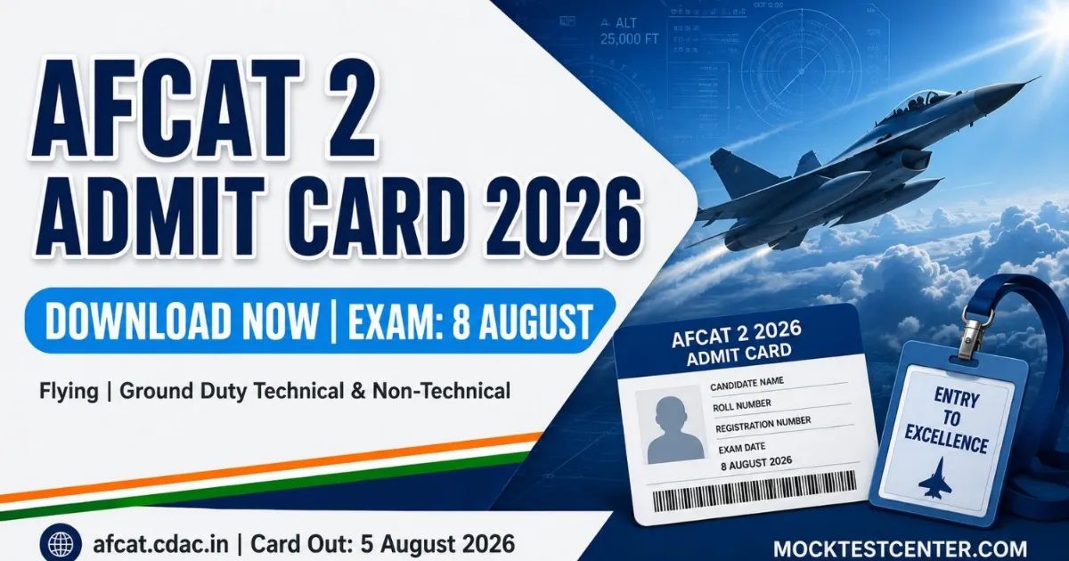 AFCAT 2 Admit Card 2026 Out — Download Hall Ticket