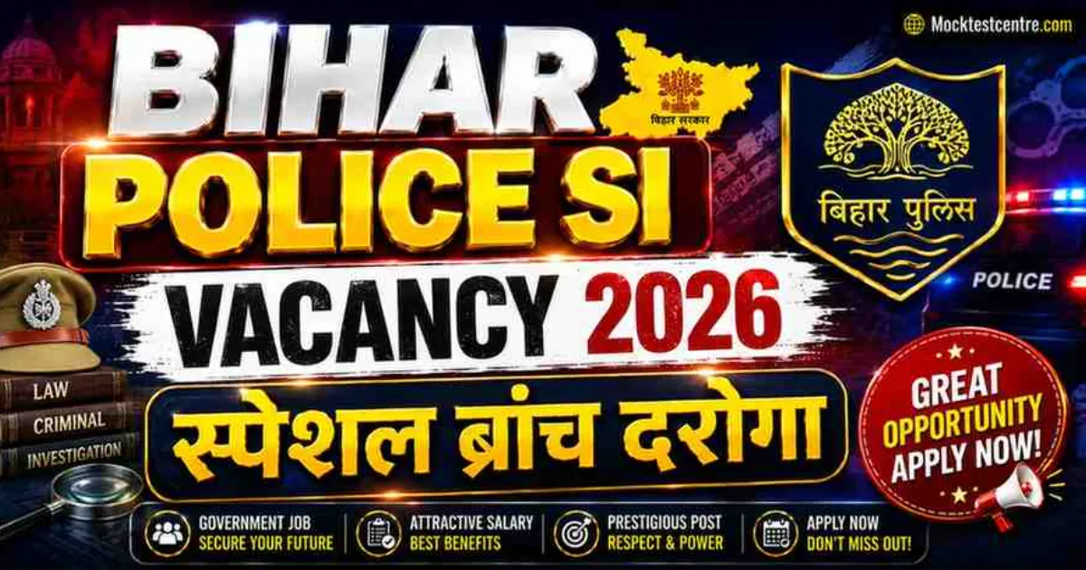 Bihar Police Special Branch SI Vacancy 2026