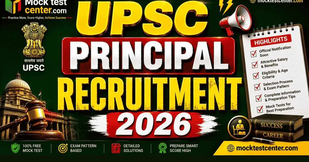 UPSC Principal Recruitment 2026: Apply Link