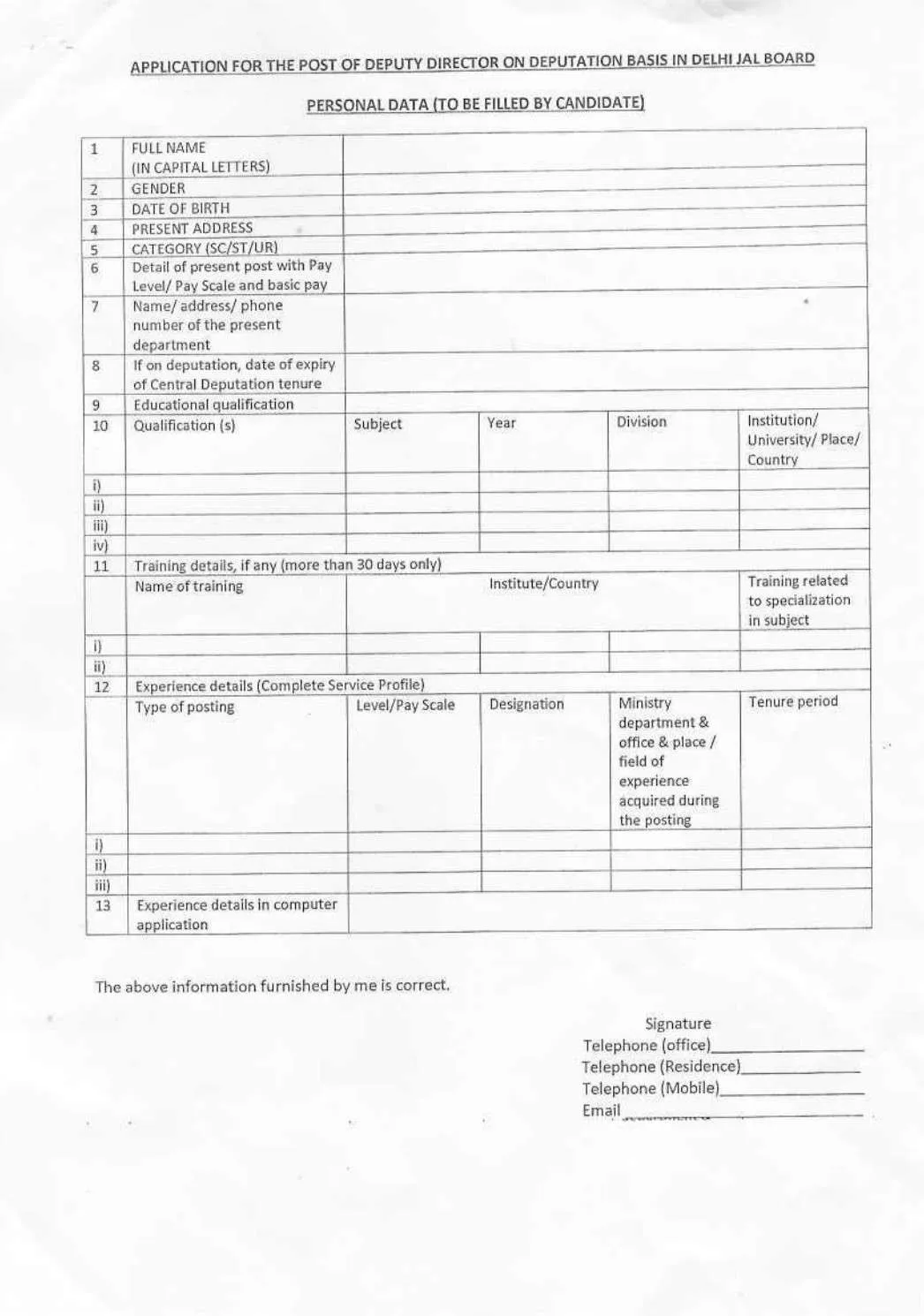 Delhi Jal Board Deputy Director Recruitment 2026 Delhi Jal Board Deputy Director Recruitment 2026