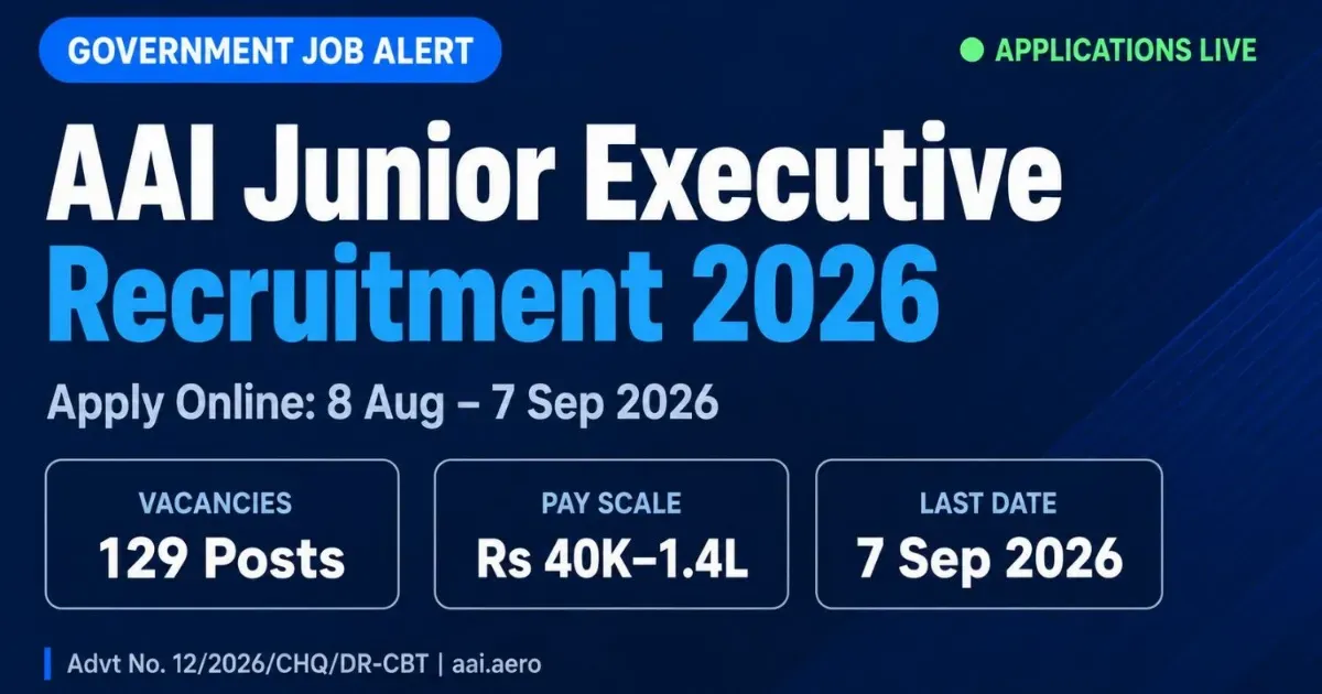 AAI Junior Executive 2026: Apply Online for 129 Posts