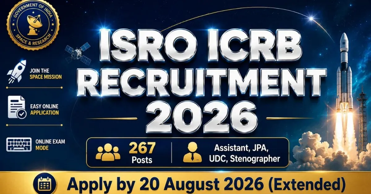ISRO ICRB Recruitment 2026 – 267 Posts, Apply Now